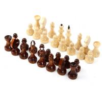Фотография Фигуры шахматные обиходные лакированные d=24мм, высота 44-70мм [=city]