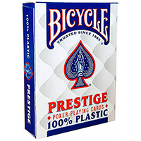Фотография Карты Bicycle Prestige 100% пластик, синие (К-055) [=city]